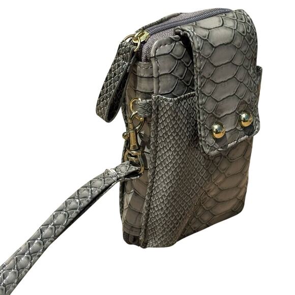 Y2K Gray Faux Snakeskin Wallet - Picture 2 of 9